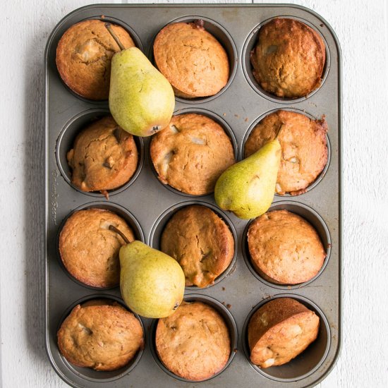 Pear and Vanilla Muffins