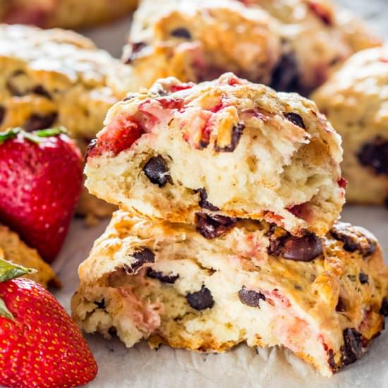 Strawberry Chocolate Chip Scones