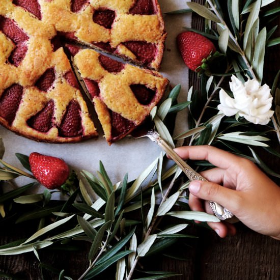 Strawberry Cardamom Torte