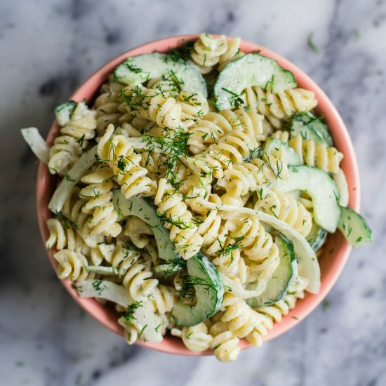 Cucumber Vegan Pasta Salad