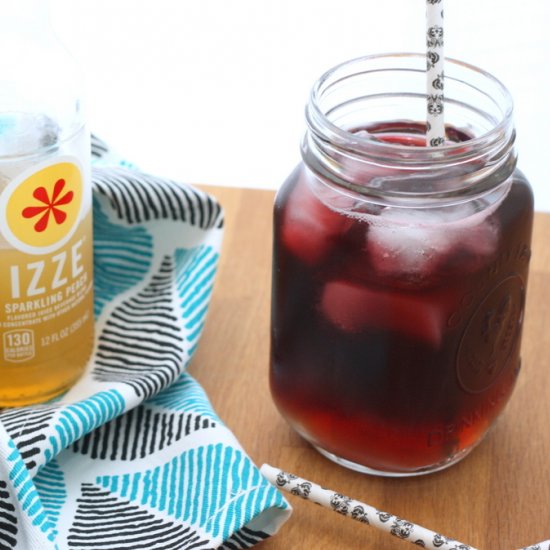 Red Wine & Peach Spritzers