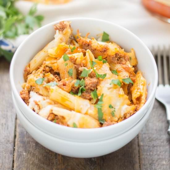 Baked Mostaccioli