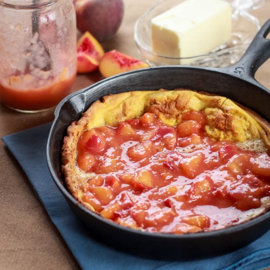 Gluten Free Peach Dutch Baby