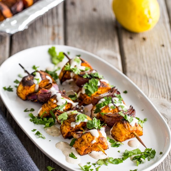 Paprika Sweet Potato with Tahini