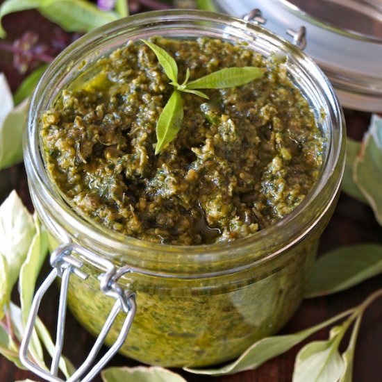 Basil-Lemon Verbena Pesto