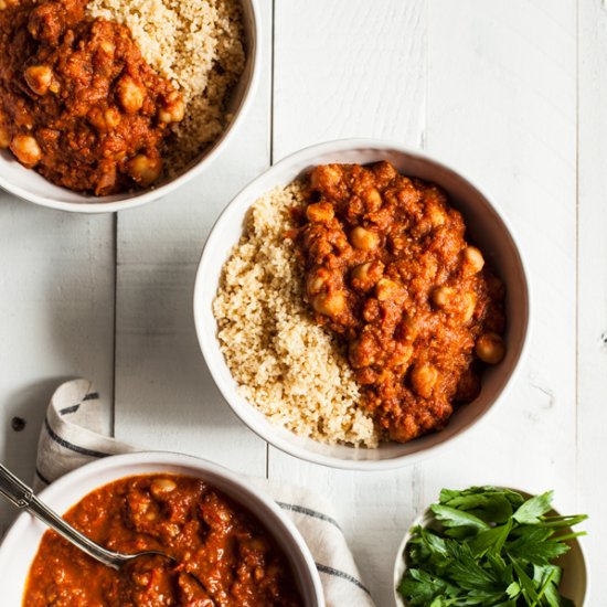 Moroccan Chickpea Tomato Stew