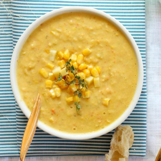 Slow Cooker Corn Chowder Soup