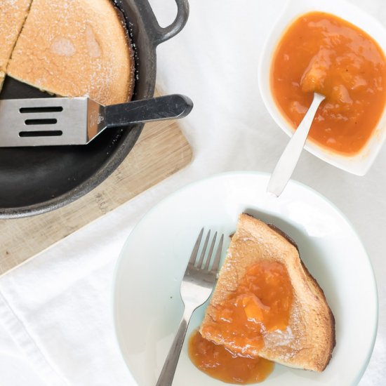 Apricot Dutch Baby Pancake