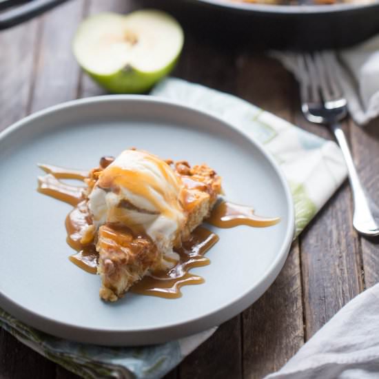 Apple Butterscotch Skillet Cookie