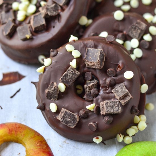 Chocolate Covered Apple Donuts