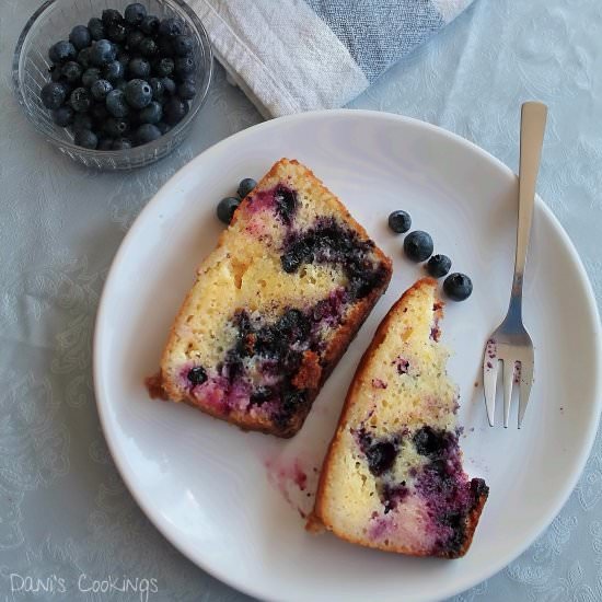 Blueberry Lemon and Basil cake