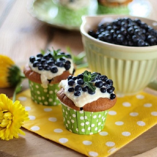 Cupcakes with Blueberries