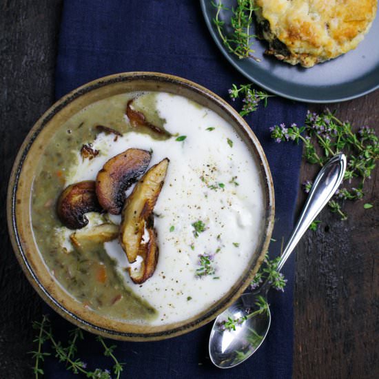 Lentil and Mushroom Soup