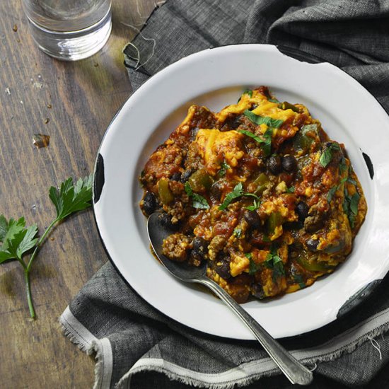 Weeknight Cheesy Beef Skillet Chili