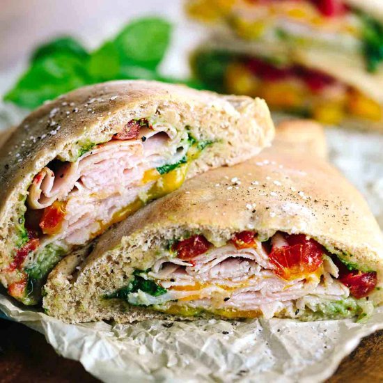 Turkey Cheddar Pocket Sandwiches