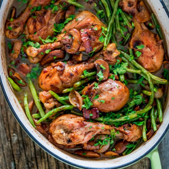 Coq Au Vin with Mashed Potatoes