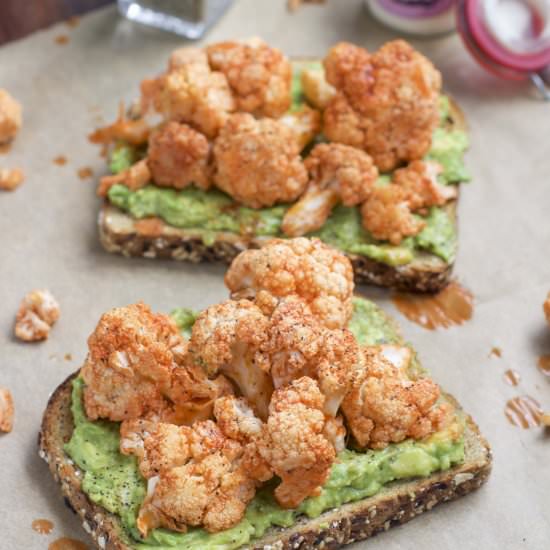 Buffalo Cauliflower Avocado Toast