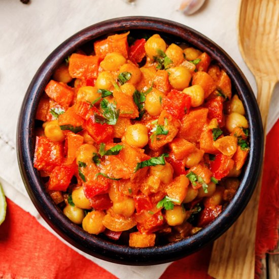 One Pot Chickpea Sweet Potato Curry