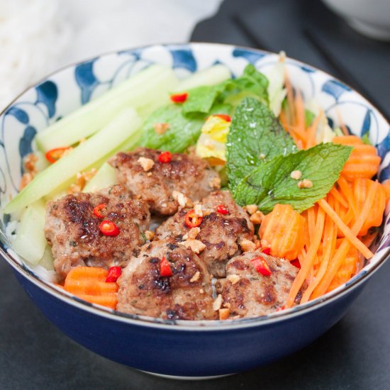 Vietnamese Pork Patties Vermicelli