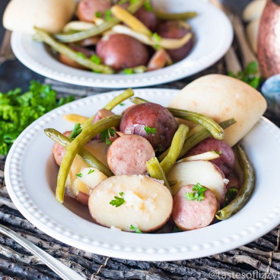 SAUSAGE GREEN BEANS AND POTATOES