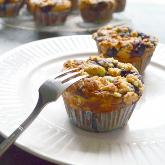 Healthy Blueberry Avocado Muffins