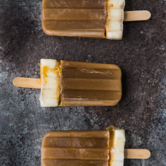 Caramel Iced Coffee Popsicles