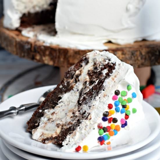 Brownie Ice Cream Cake