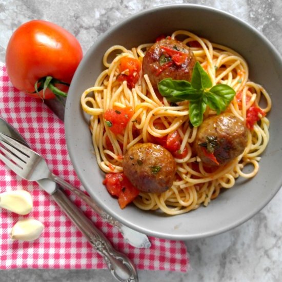 Abruzzese Meatballs & Spaghetti