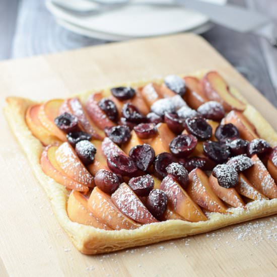 Yummy Cherry and Peach Tart