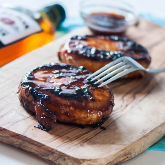 Bacon Wrapped Bourbon Glazed Pork