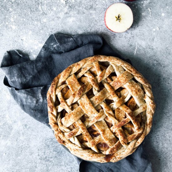 Salted Maple Caramel Apple Pie