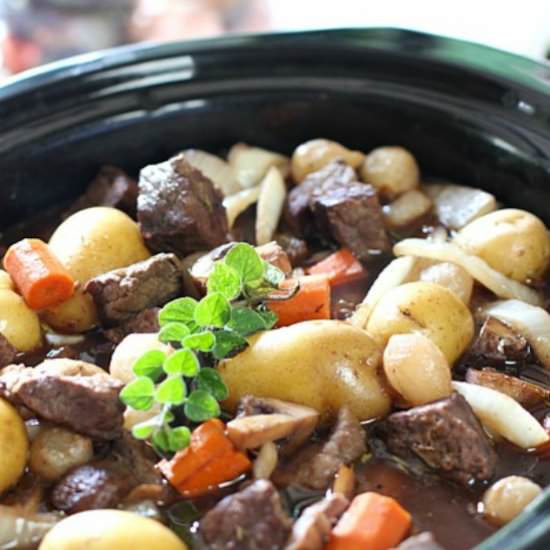 Slow Cooker Beef Bourguignon