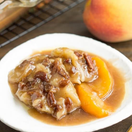 Peach Pecan Cobbler