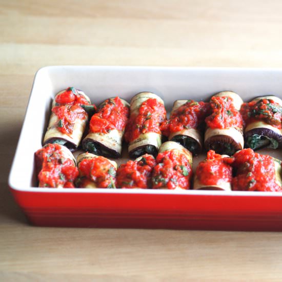 Aubergine Rolls