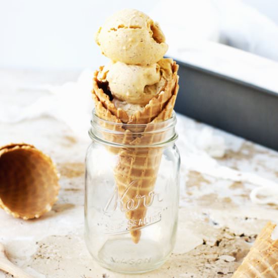 Creamy No Churn Pumpkin Ice Cream