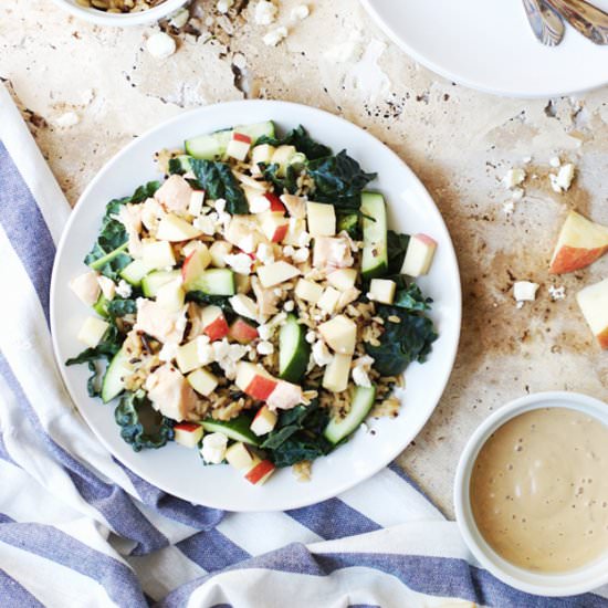 Kale Apple Salad with Wild Rice