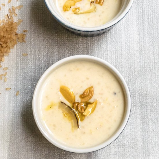 Paal Payasam or Milk and Rice Kheer