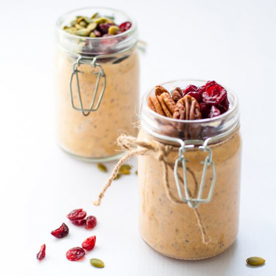 Creamy Pumpkin Pie Overnight Oats