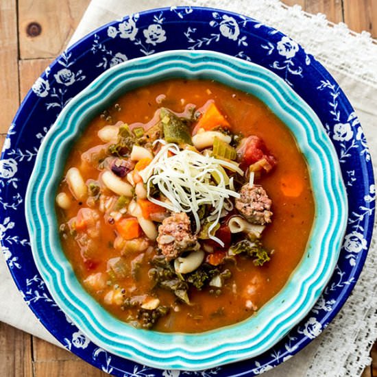 Minestrone Soup with Chorizo