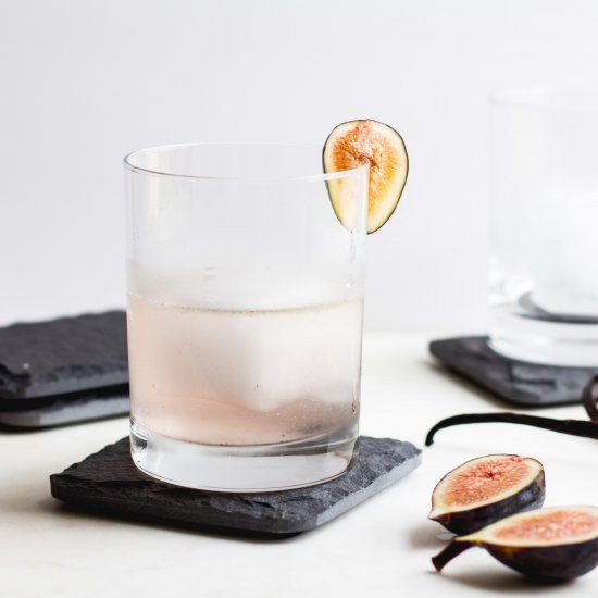 Fig, Vanilla Bean + Gin Cocktail