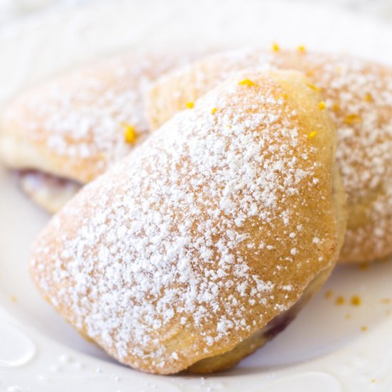 Baked Blueberry Orange Beignets