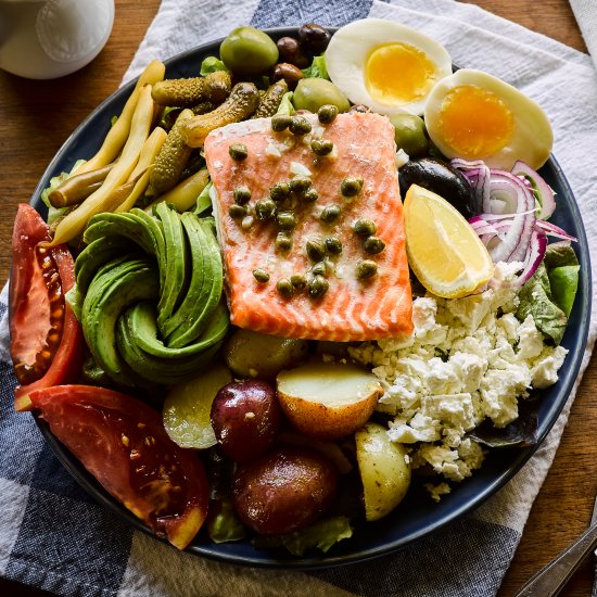 Loaded Salmon Nicoise Salad