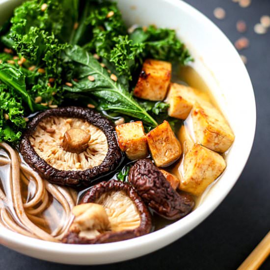 Lemongrass Soup with Sautéed Kale