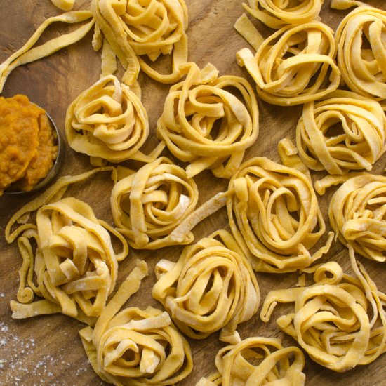 Homemade Pumpkin Noodles