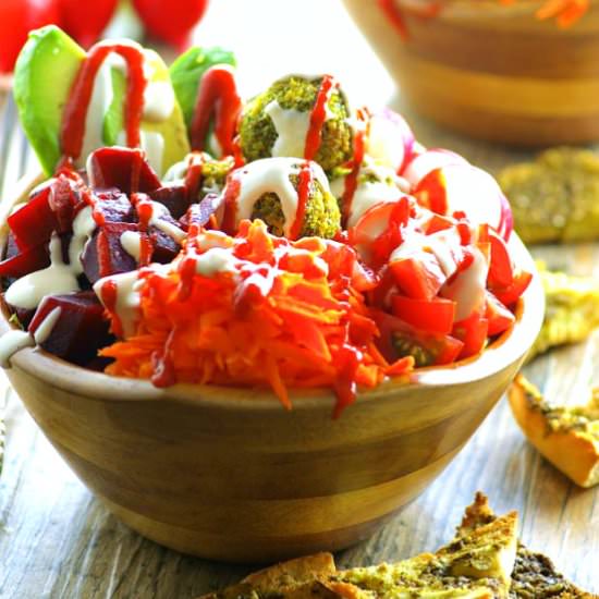 Falafel Bowl with Avocado & Tahini