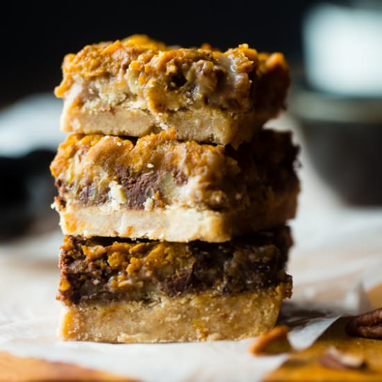 Paleo Pumpkin Magic Cookie Bars