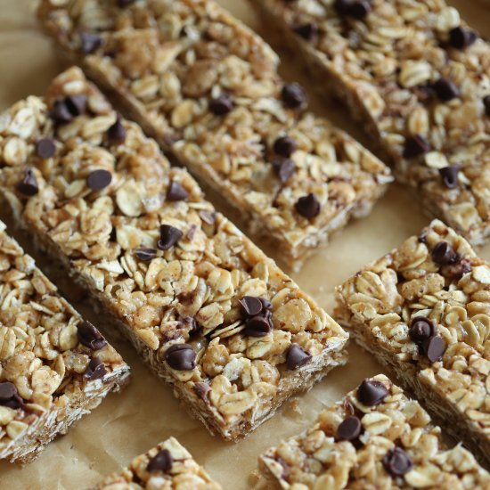 No Bake Almond Butter Granola Bars