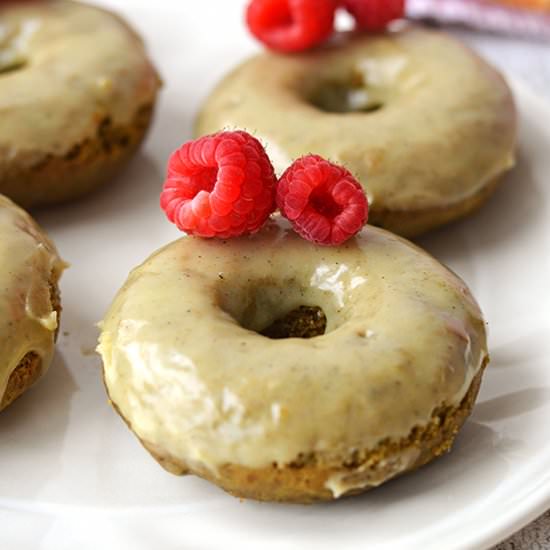 Matcha Donuts with White Chocolate