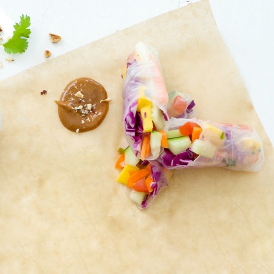 Mango Salsa Summer Rolls