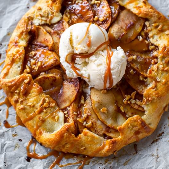 Salted Caramel Apple Galette